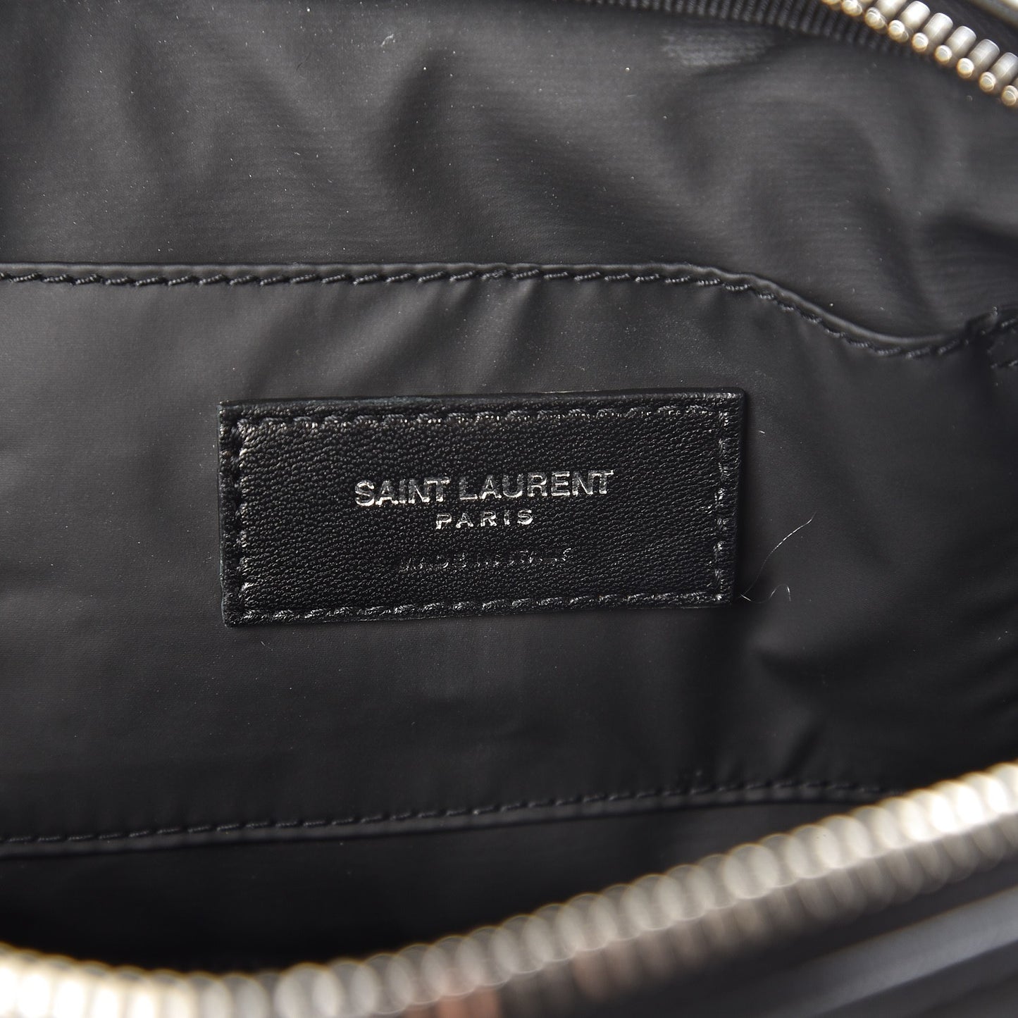 Lambskin Y Quilted Monogram Loulou Cosmetic Case Black