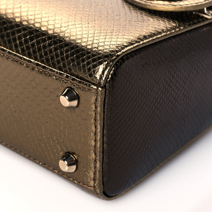 Christian Dior Metallic Lizard Mini Lady Dior Gold Silver 5 of 9