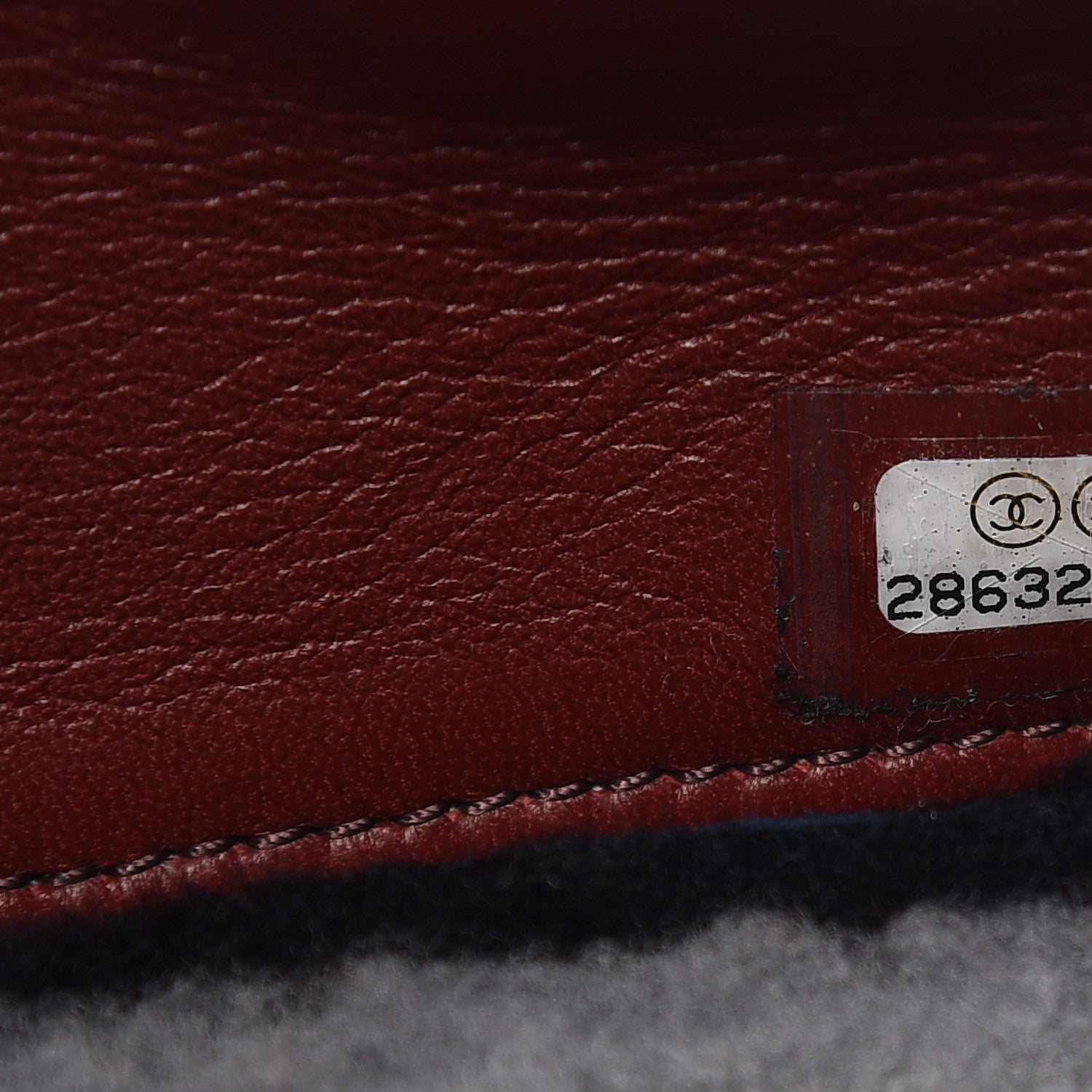 Chanel Shearling Sheepskin Quilted Tri-Color Flap Burgundy Black Grey 7 of 11