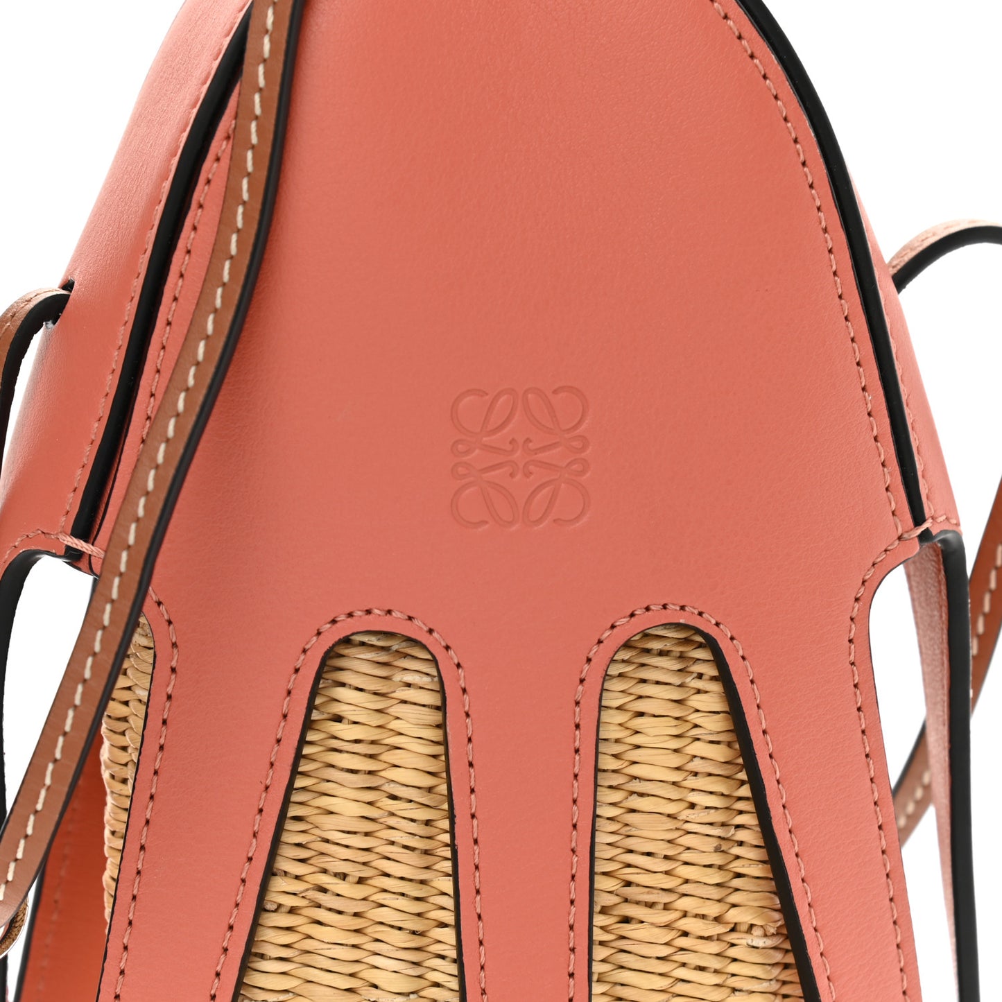 Calfskin Wicker Paula's Ibiza Octopus Mini Crossbody Natural Pink Tulip