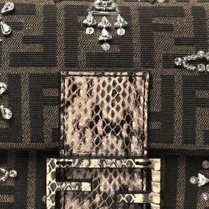 Fendi Re-Edition Elaphe Fabric Jacquard FF 1974 Embroidered Baguette Multicolor 8 of 10