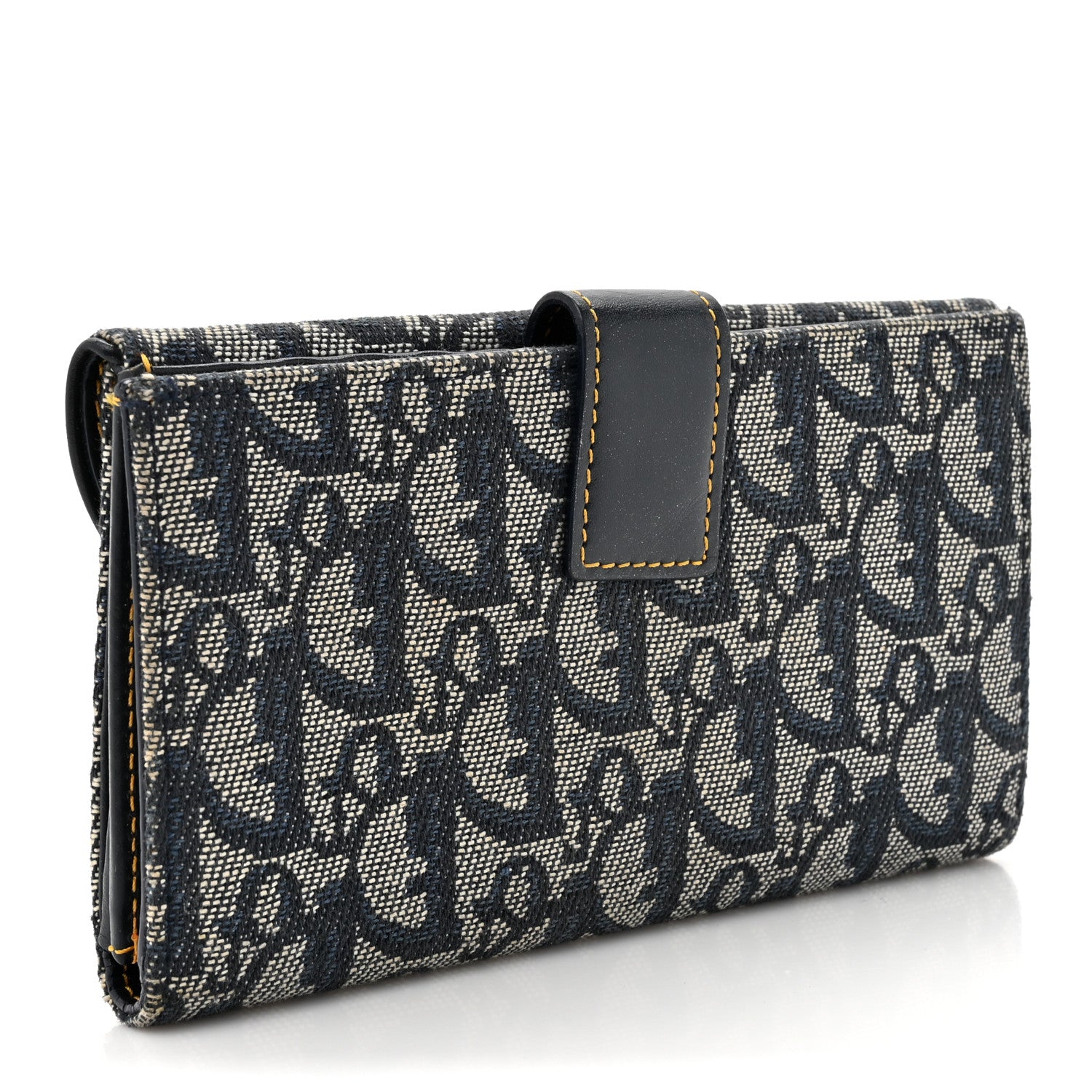 Christian Dior Monogram Saddle Wallet Navy 3 of 14