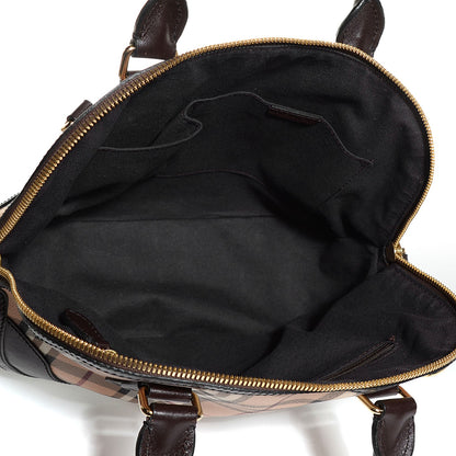 Burberry Haymarket Check Small Orchard Bowling Bag Chocolate 5 of 11