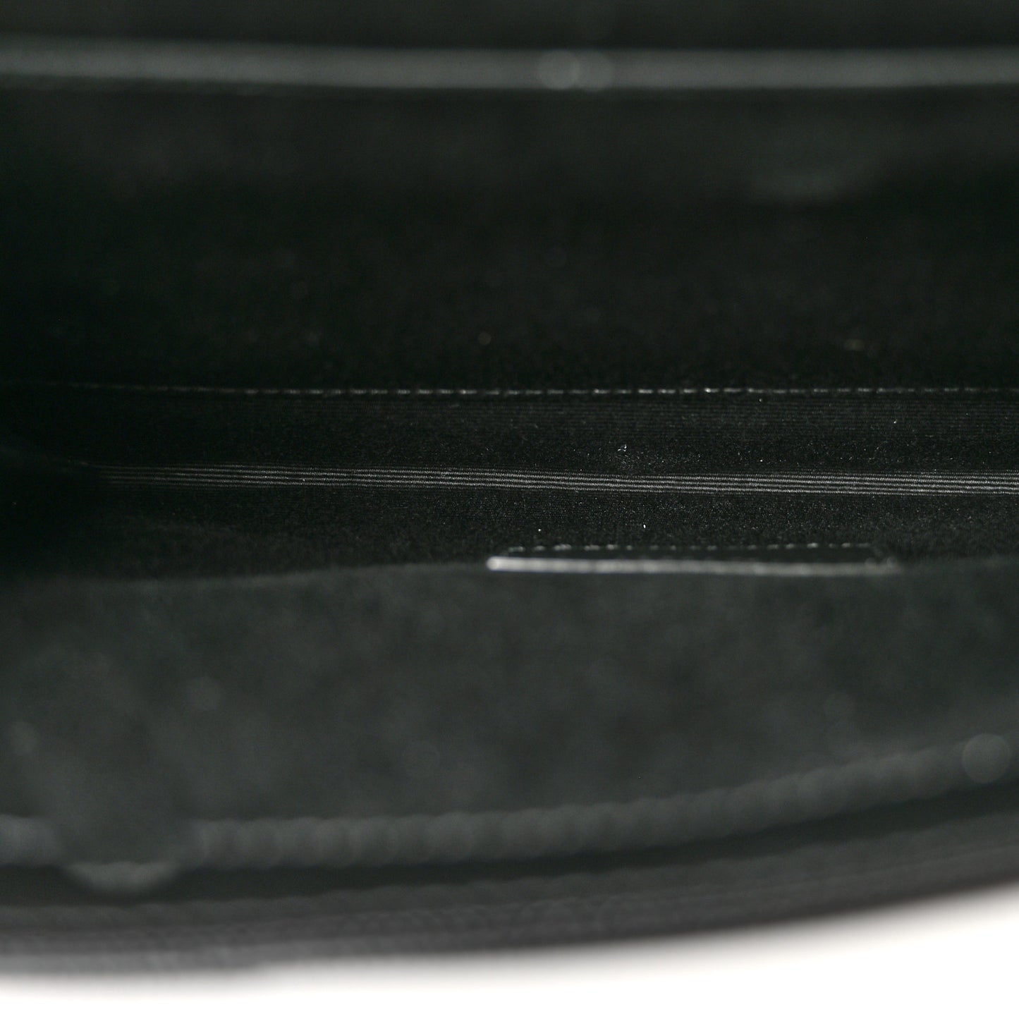 Grain De Poudre Matelasse Chevron Monogram Envelope Clutch Black