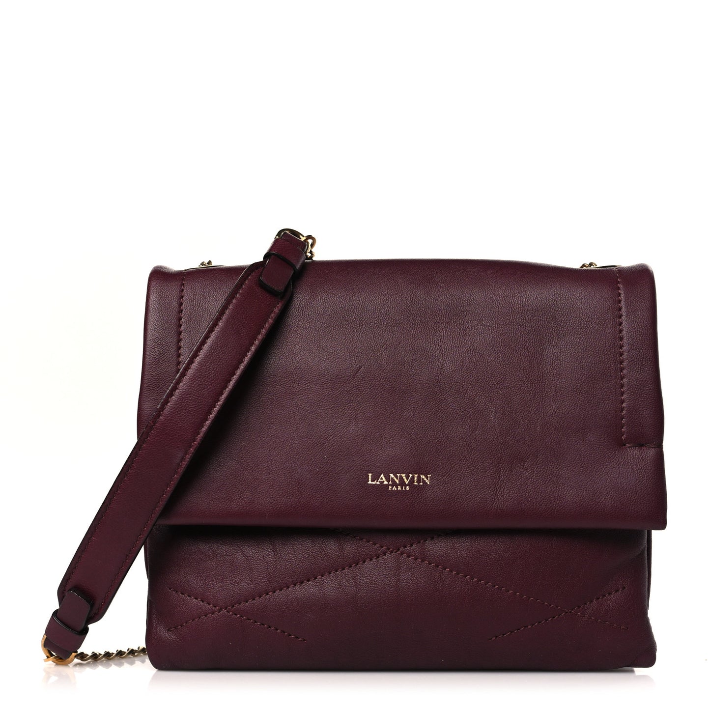 Lambskin Quilted Mini Sugar Flap Shoulder Bag Burgundy