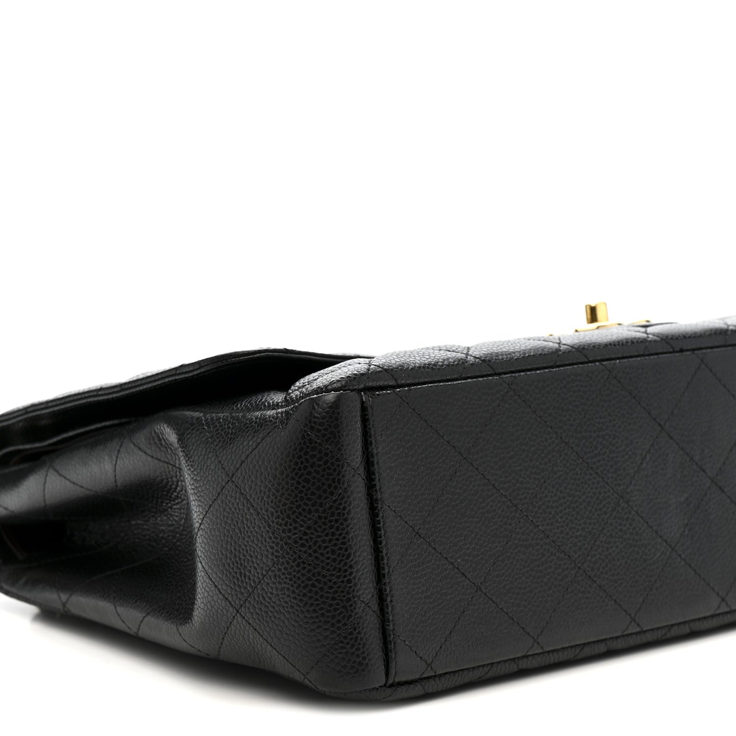Caviar Quilted Maxi Double Flap Black