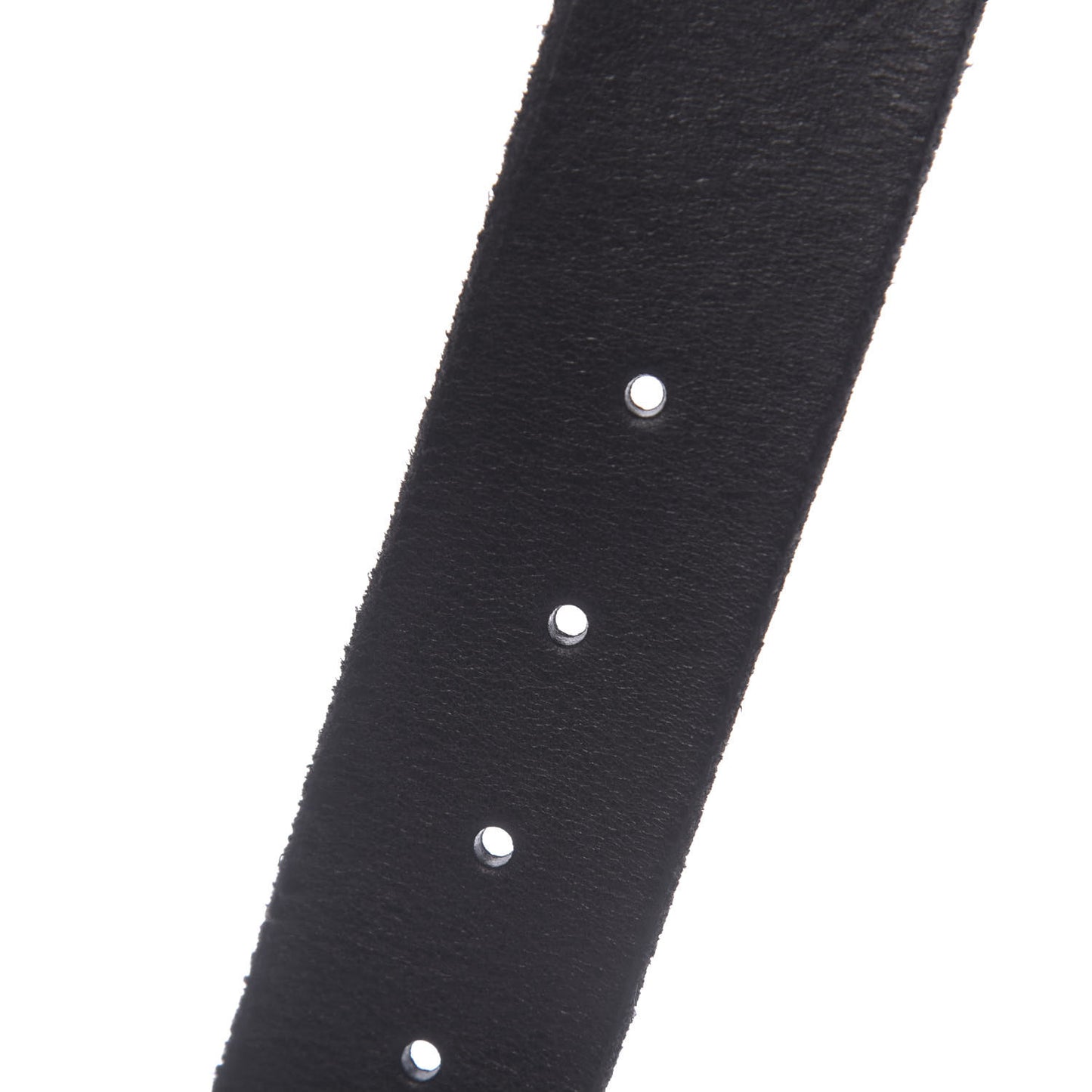 Calfskin Brass Feline Buckle Belt 80 32 Black