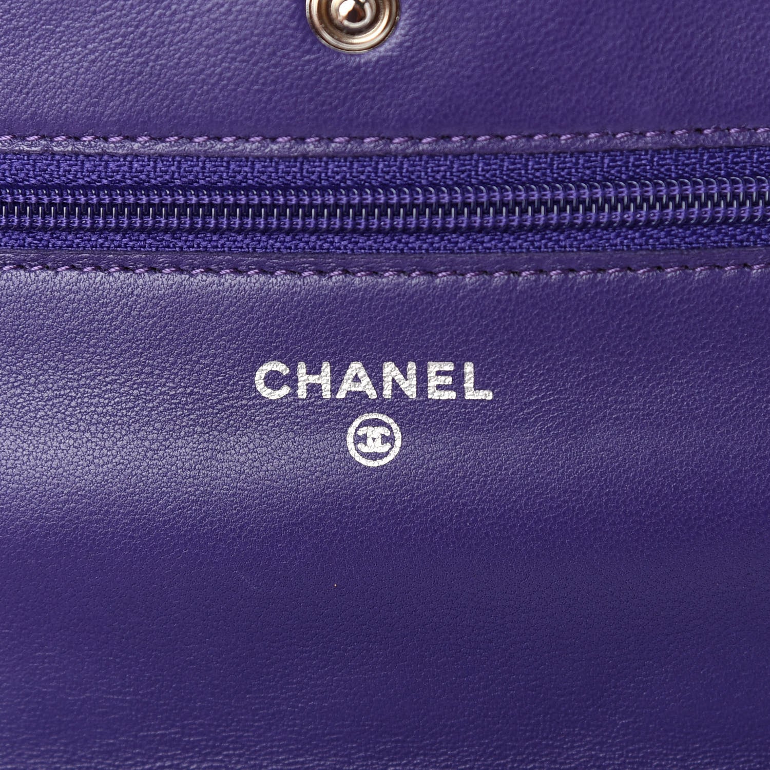 Chanel Lambskin Quilted Reissue Wallet On Chain WOC Purple 6 of 11