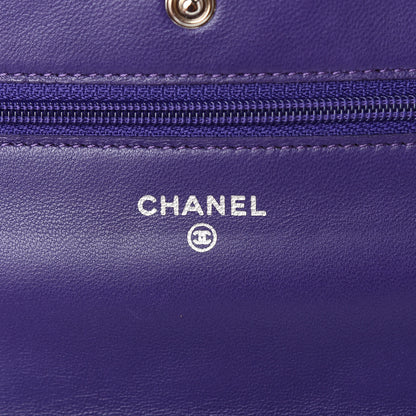 Chanel Lambskin Quilted Reissue Wallet On Chain WOC Purple 6 of 11