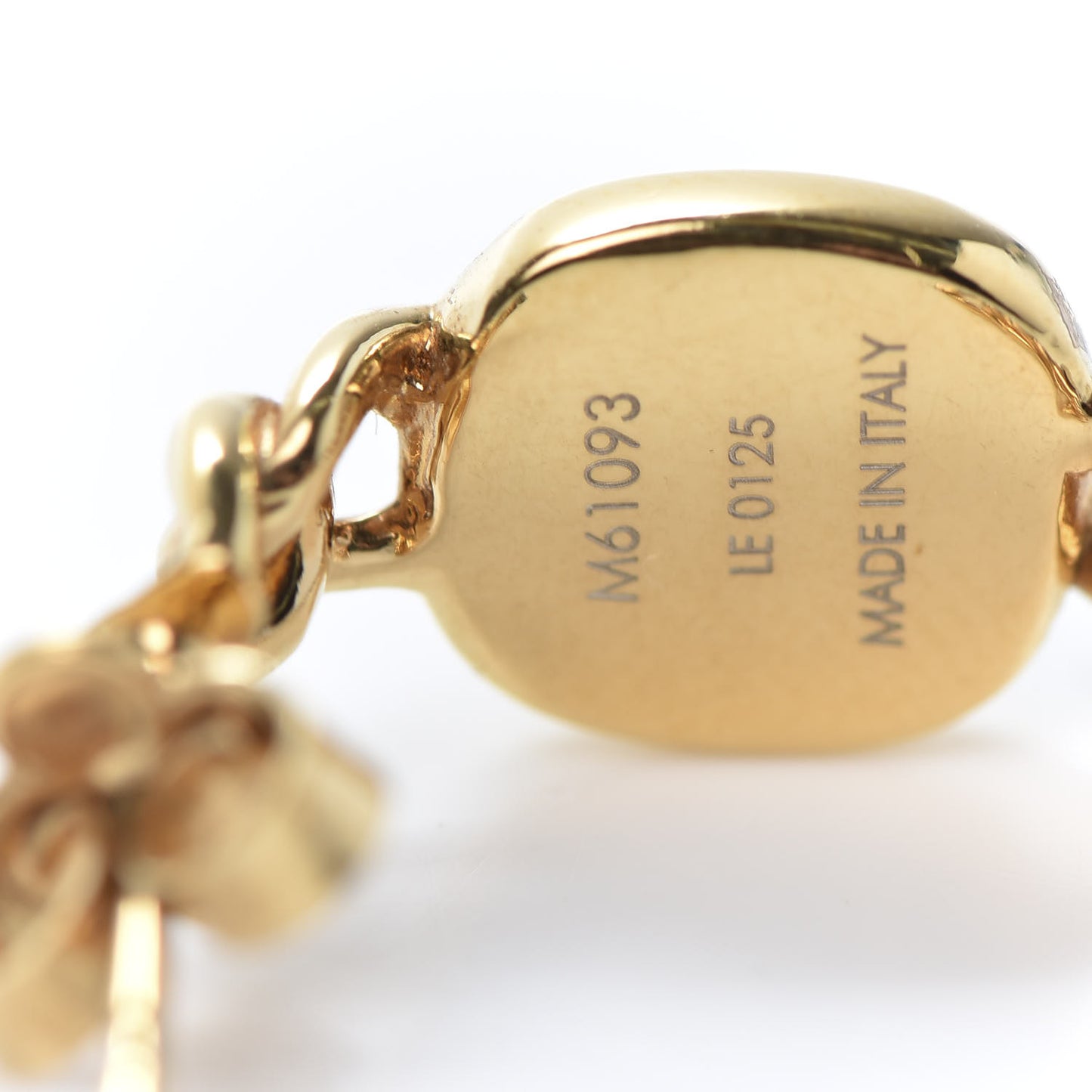 LV ID Chain Hoop Earrings
