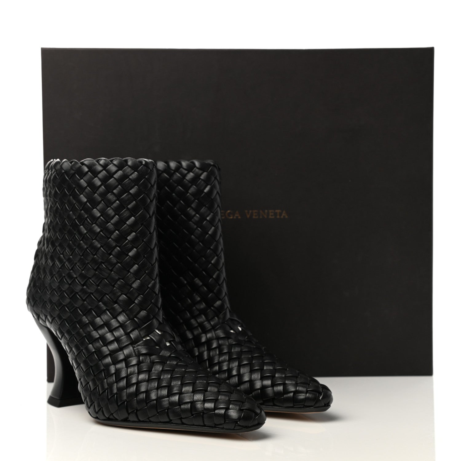 Bottega Veneta Nappa Intrecciato Ankle Boots 38 Black 8 of 8