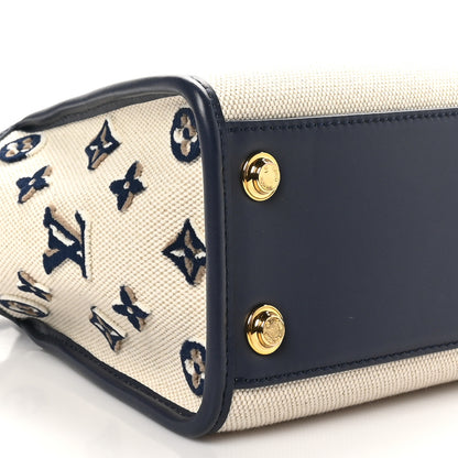 Louis Vuitton Canvas Calfskin Monogram On My Side PM Navy Blue 8 of 9