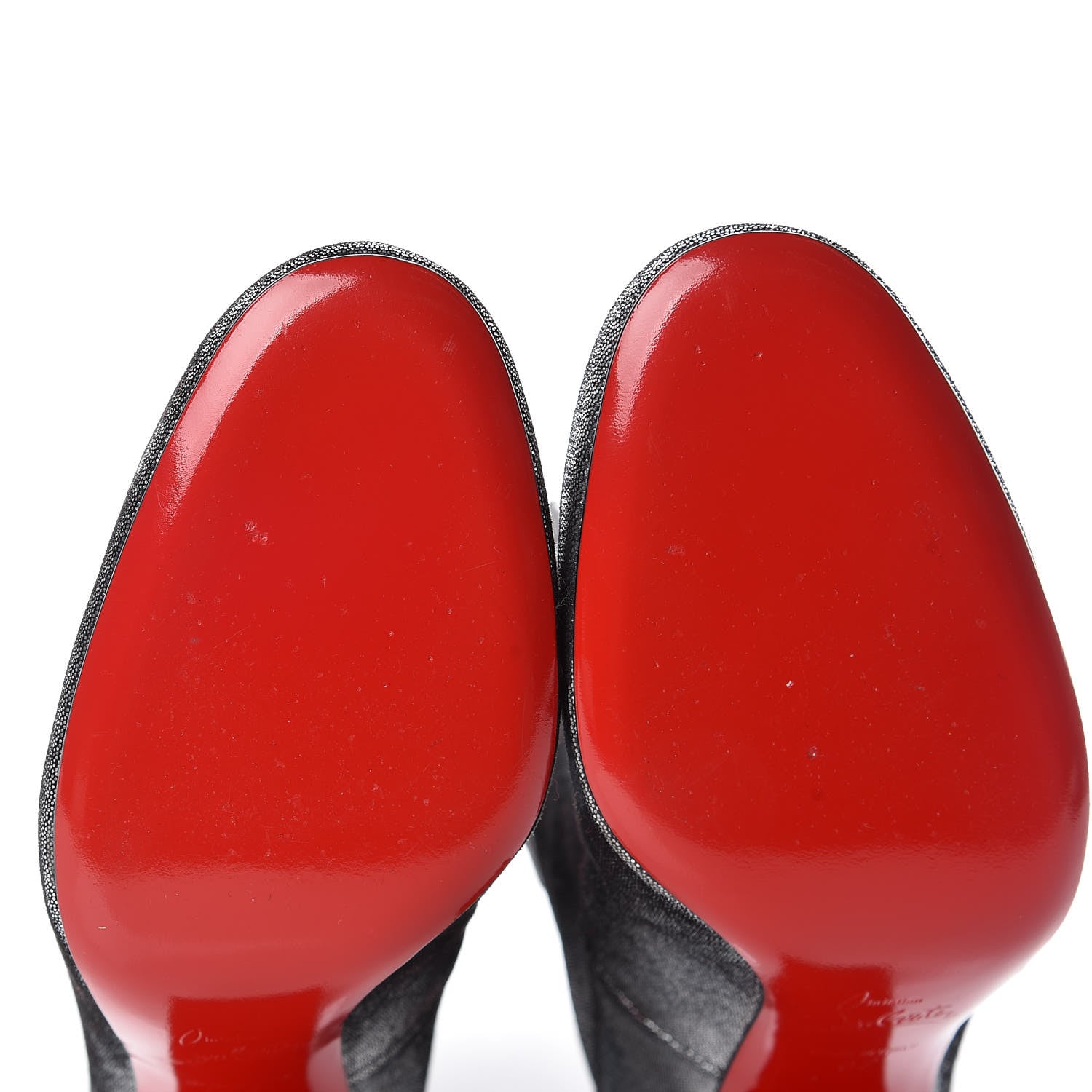Christian Louboutin Nappa Stretch Gena 85 Bootie 37 Silver 8 of 9