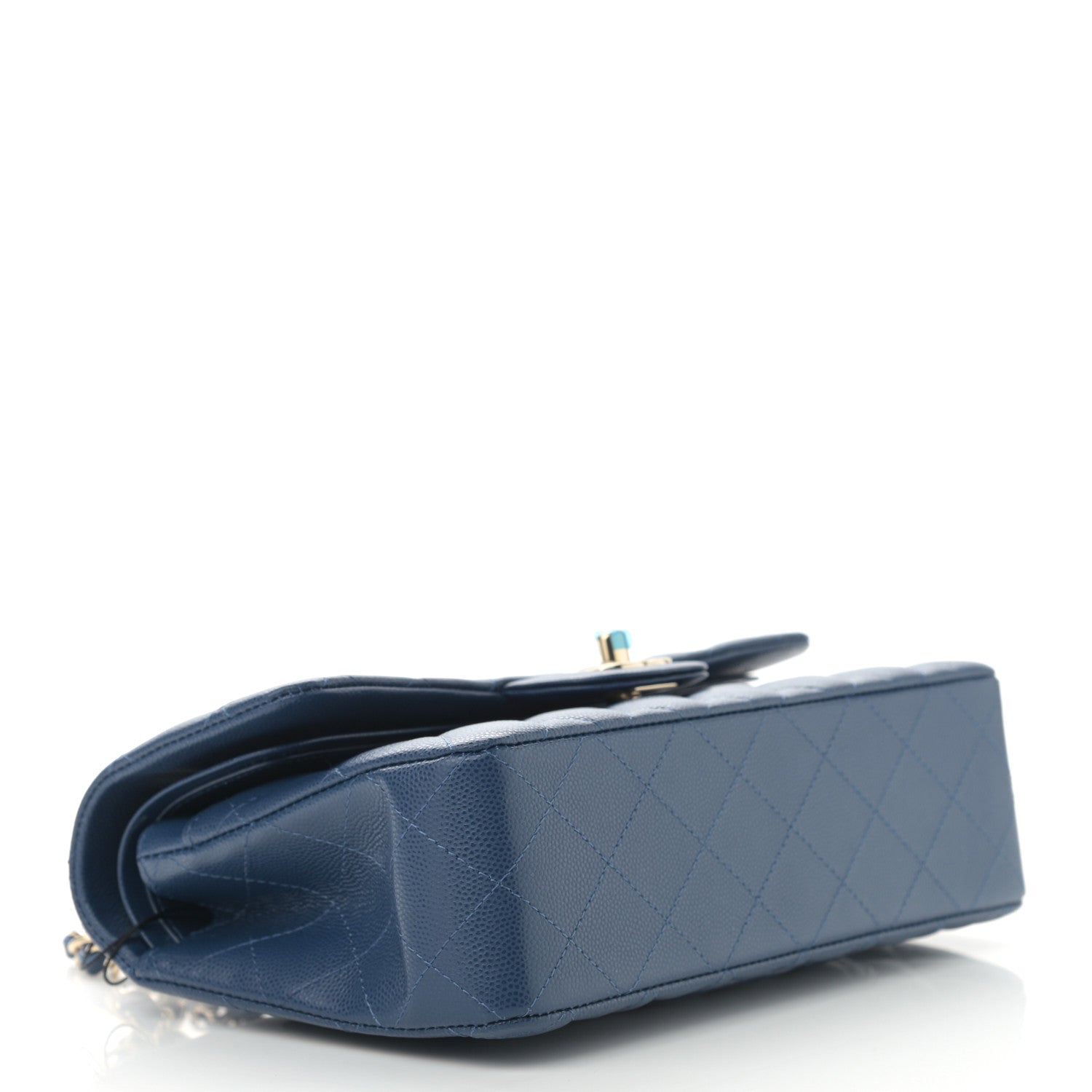 Chanel Caviar Quilted Small Double Flap Blue 4 of 10