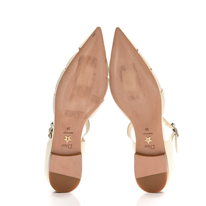 Christian Dior Calfskin Sauvage Ballerina Flat 38 Ivory 5 of 16