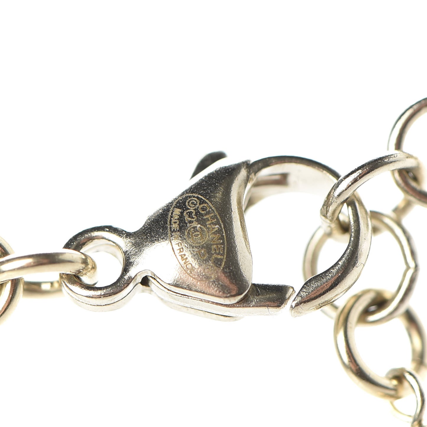 Pearl Crystal CC Bracelet Light Gold