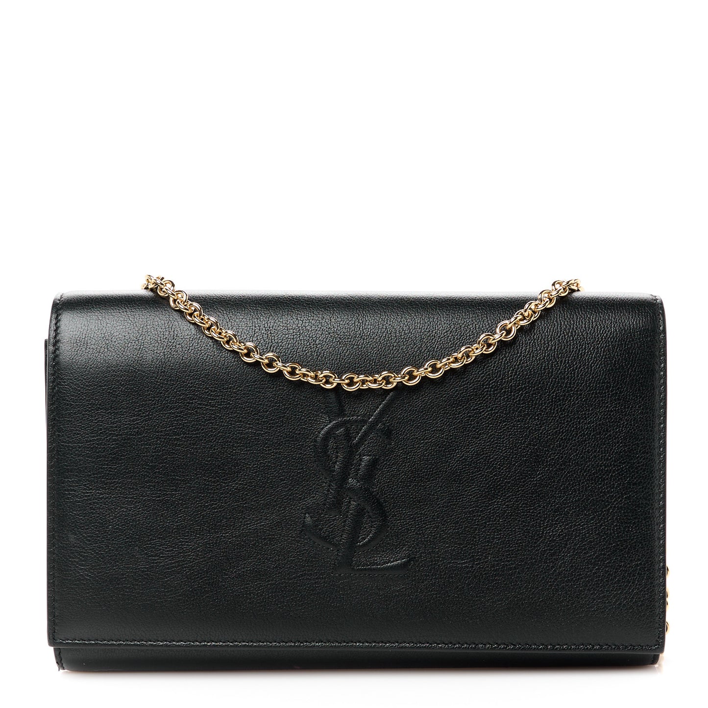 Calfskin Monogram Belle de Jour Chain Clutch Black