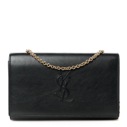 Saint Laurent Calfskin Monogram Belle de Jour Chain Clutch Black 1 of 10