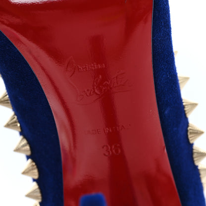 Christian Louboutin Suede Spiked Astrilarge Botta Pika Knee Boots 36 Night 6 of 6