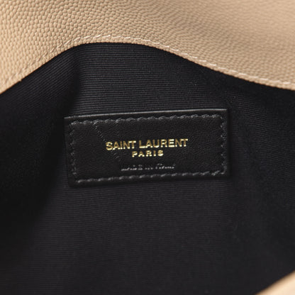 Saint Laurent Grain De Poudre Uptown Pouch Dark Latte 6 of 7