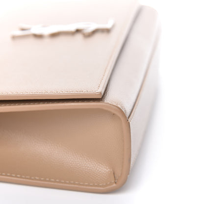 Saint Laurent Grain De Poudre Medium Classic Monogram Kate Satchel Sable Beige 11 of 14