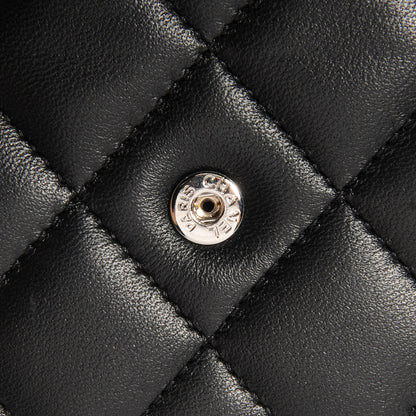 Chanel Lambskin Quilted Wallet On Chain WOC Black 10 of 10