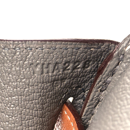 Hermes Taurillon Novillo Verso Birkin 25 Gold Gris Tourterelle 7 of 11