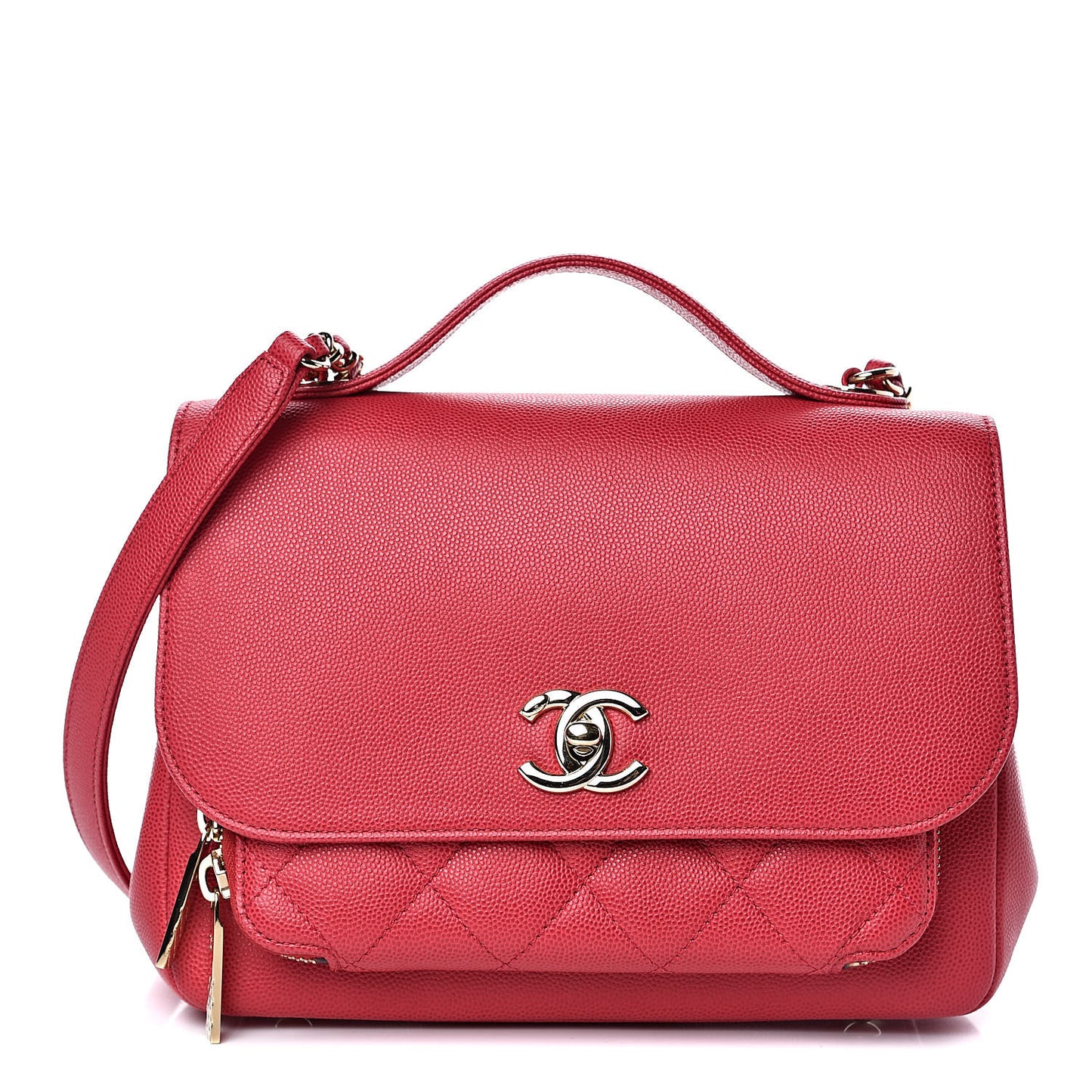 Caviar Quilted Small Business Affinity Flap Pink