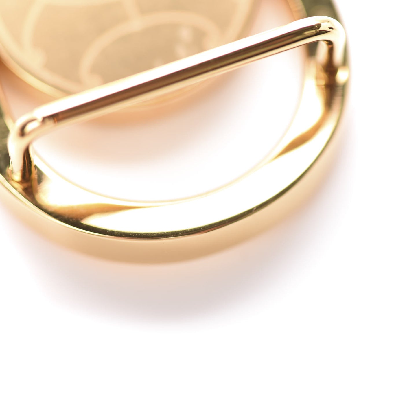 Polished 24mm Pile Ou Face Belt Buckle Gold