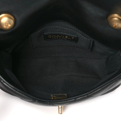 Chanel Lambskin Quilted Mini Lacquered Chain Flap Black 5 of 10