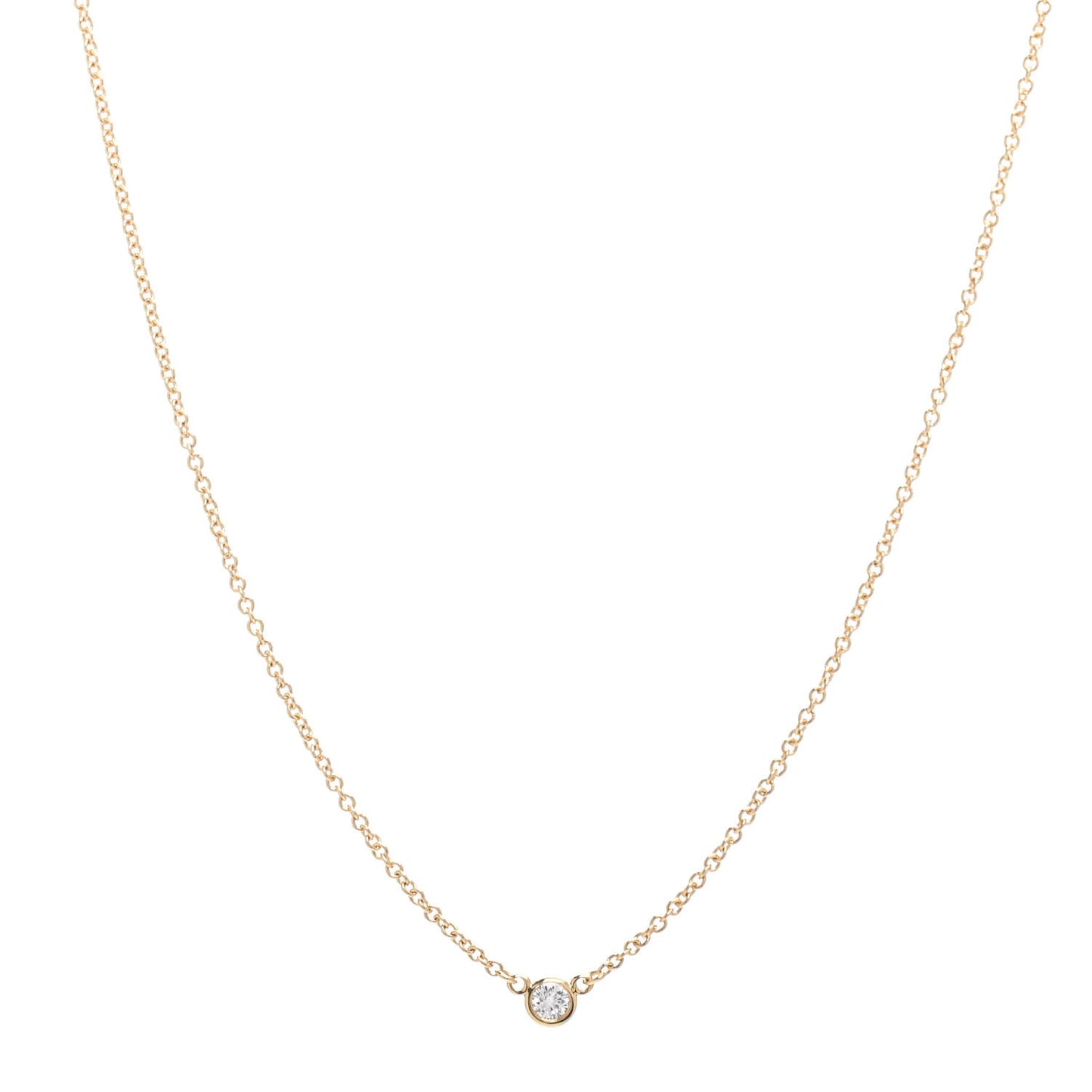 18K Yellow Gold Diamond .05ct Elsa Peretti Diamonds by the Yard Pendant Necklace