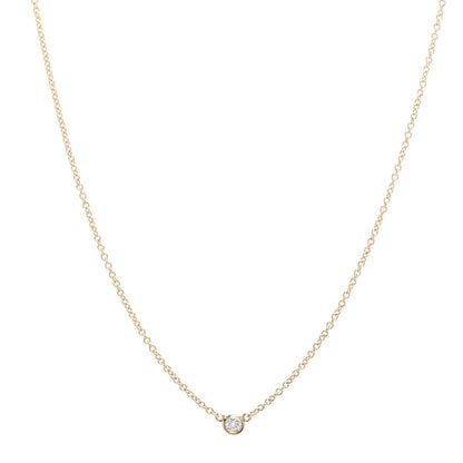 Tiffany 18K Yellow Gold Diamond .05ct Elsa Peretti Diamonds by the Yard Pendant Necklace 1 of 5