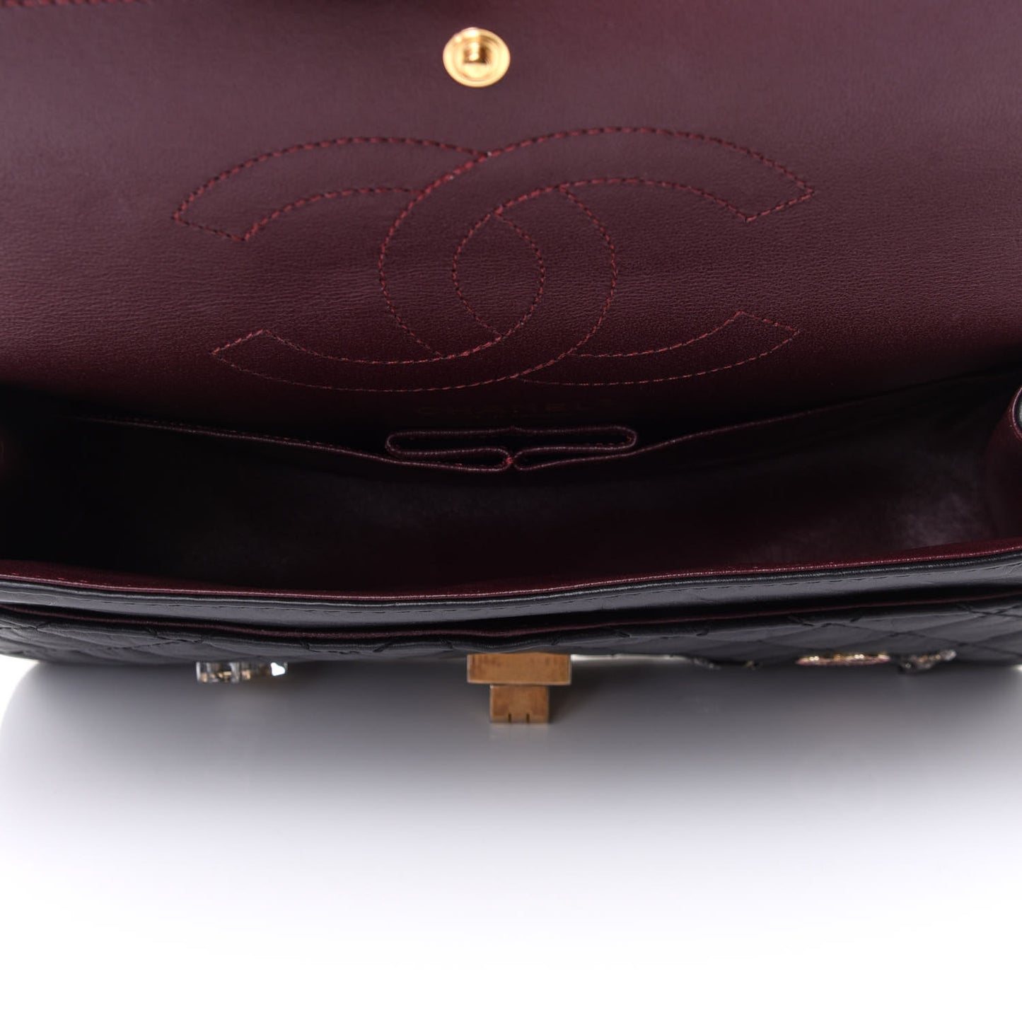 Aged Calfskin Lucky Charms 2.55 Reissue 225 Flap Black