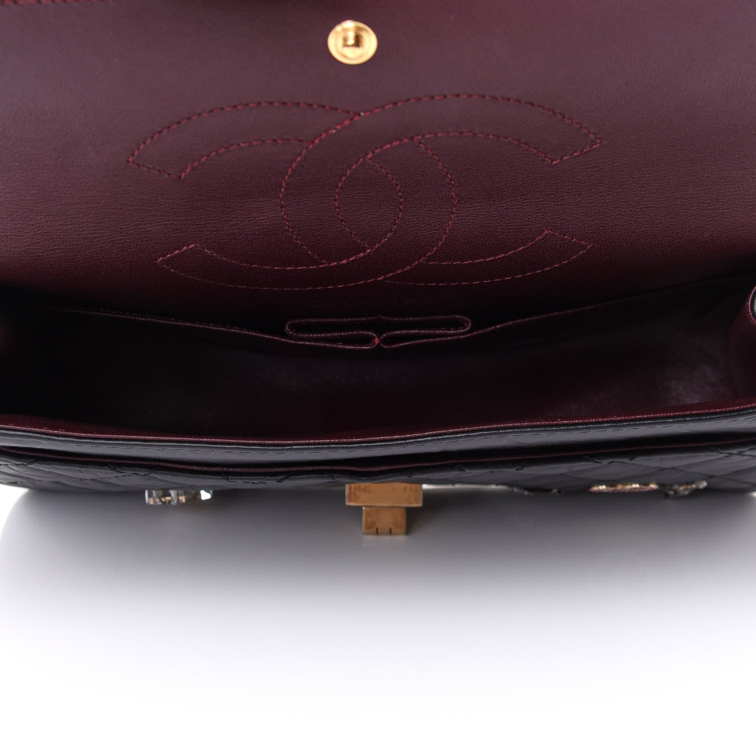 Chanel Aged Calfskin Lucky Charms 2.55 Reissue 225 Flap Black 5 of 16