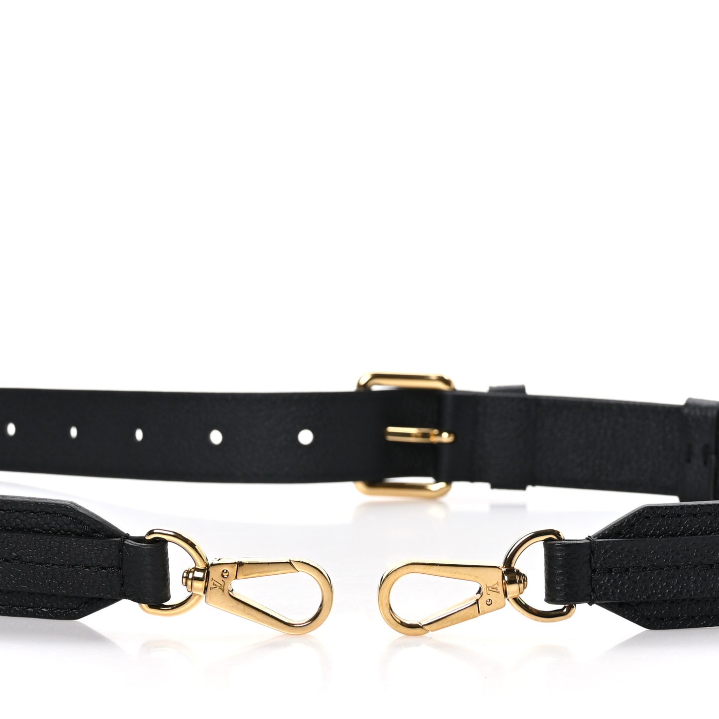 Calfskin Montaigne Shoulder Strap Black