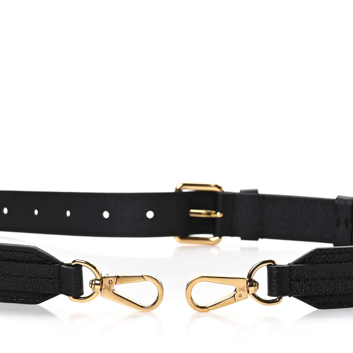 Louis Vuitton Calfskin Montaigne Shoulder Strap Black 3 of 5