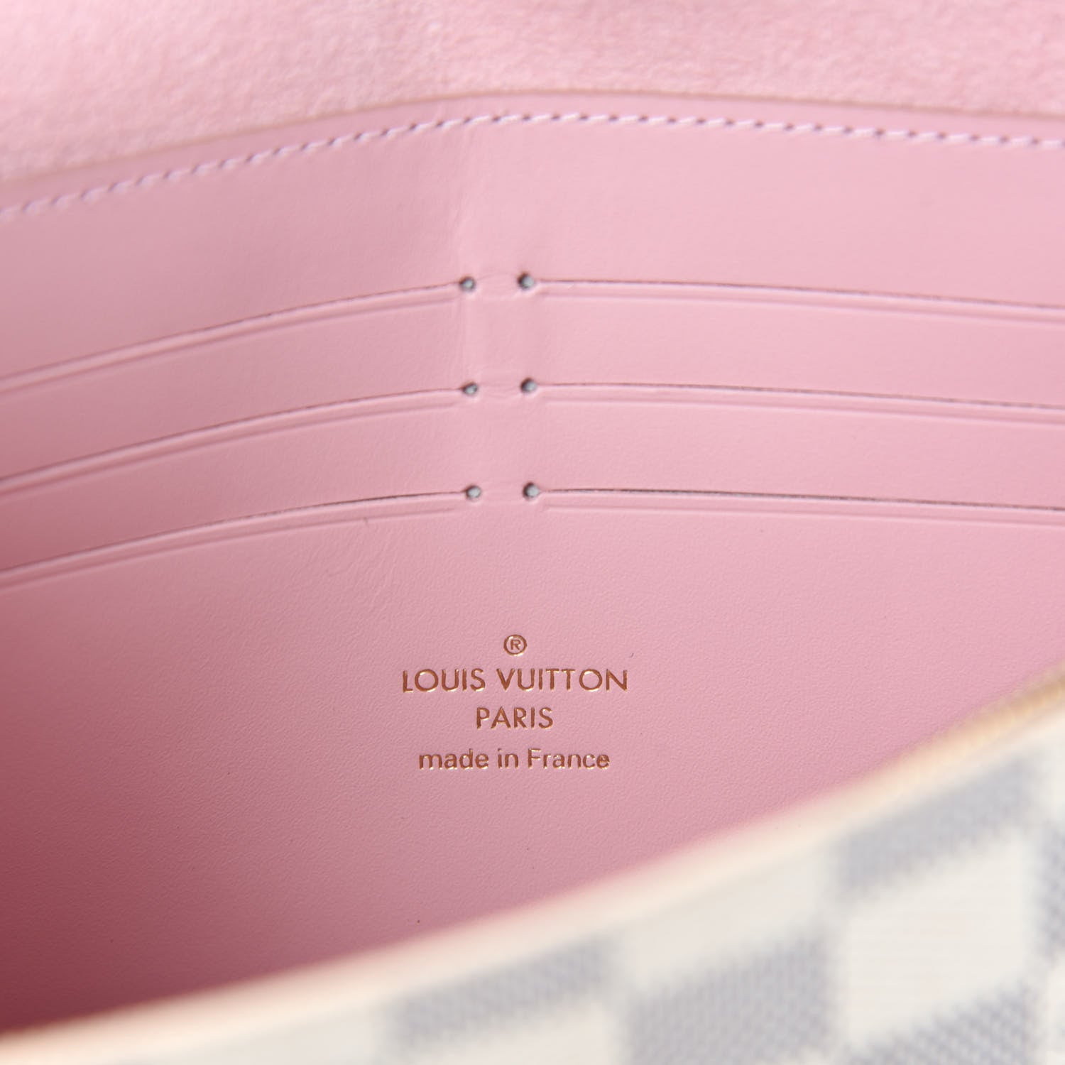 Louis Vuitton Damier Azur Croisette Chain Wallet Rose Ballerine 8 of 10