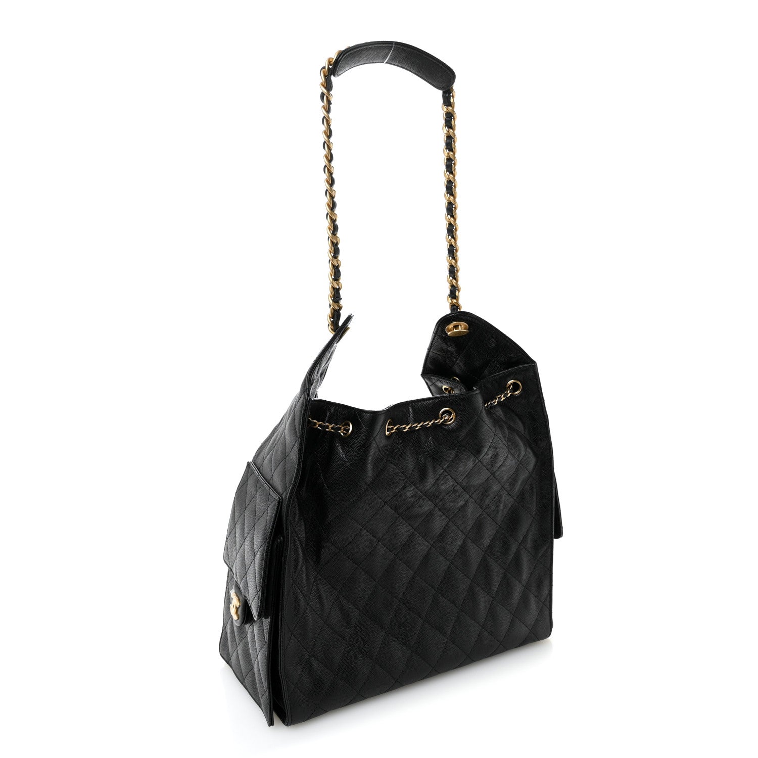 Chanel Caviar Quilted Medium Chanel 25 Handbag Black 4 of 12