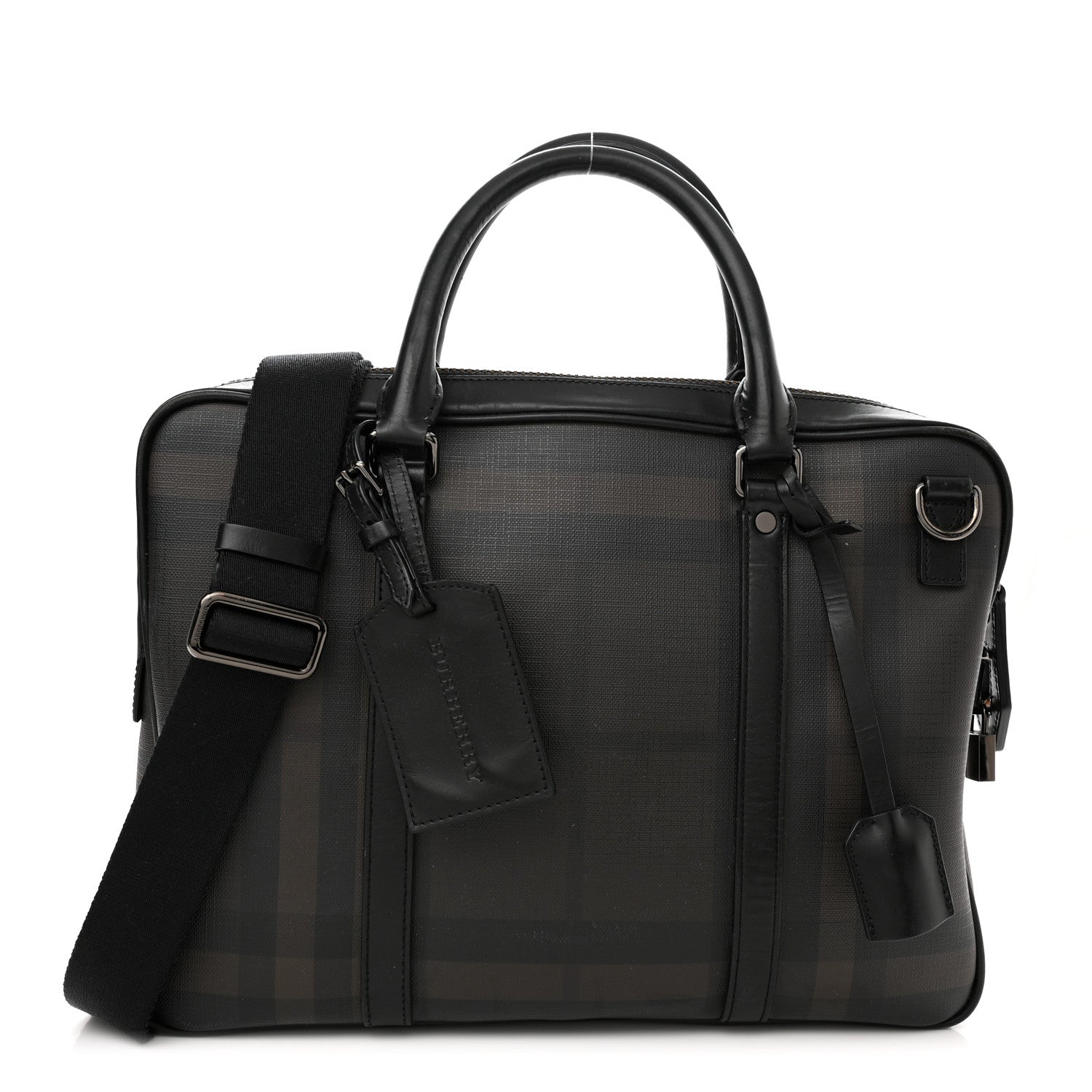 Burberry Smoked Check Newburg Briefcase 1 of 14