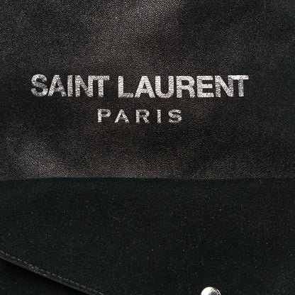 Saint Laurent Lambskin Teddy Drawstring Bag Black 6 of 15
