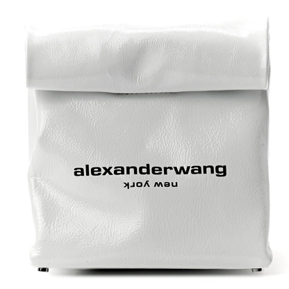 Alexander Wang Patent Lunch Bag Foldover Clutch White 1 of 7
