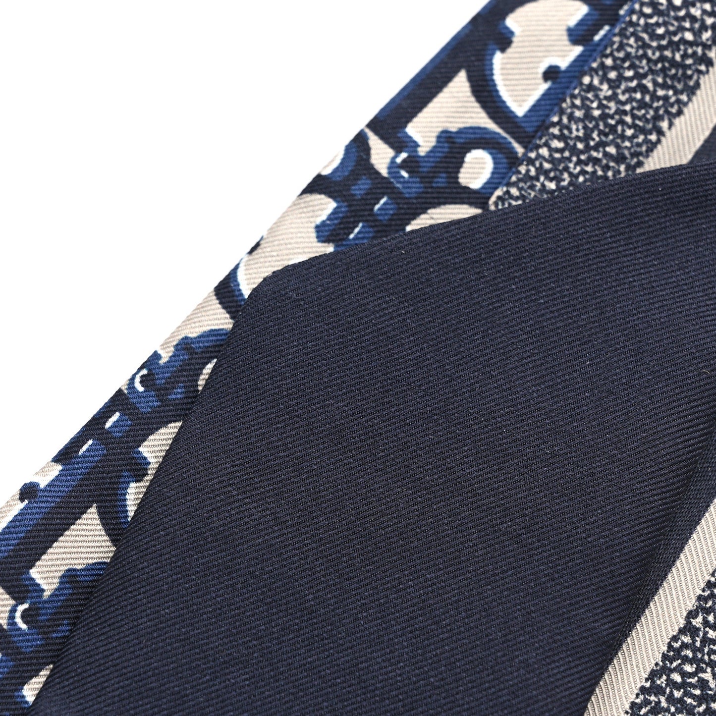 Silk Oblique Mitzah Scarf Blue