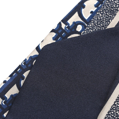 Christian Dior Silk Oblique Mitzah Scarf Blue 4 of 4