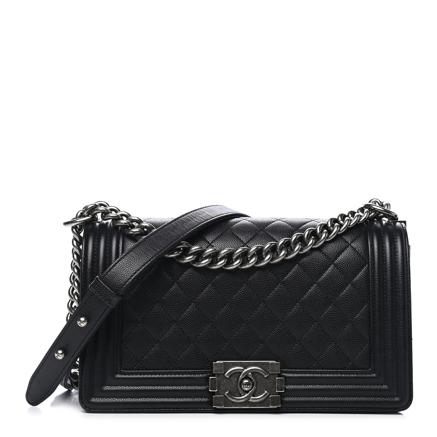 Chanel Caviar Quilted Medium Boy Flap Black 1 of 9