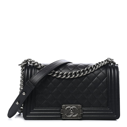 Chanel Caviar Quilted Medium Boy Flap Black 1 of 9