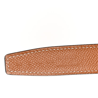 Hermes Swift Epsom 24mm Mini H Belt 80 32 Black Gold 3 of 4