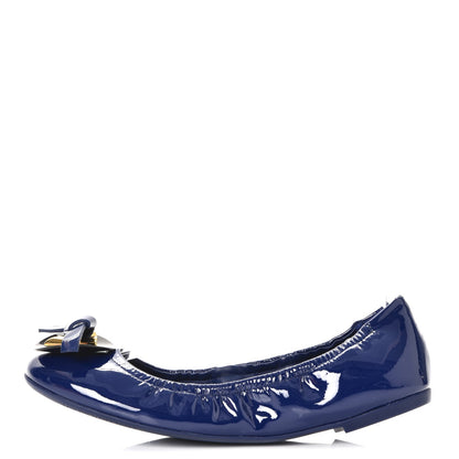 Louis Vuitton Patent Lucky Charm Ballet Flats 37.5 Blue 1 of 10