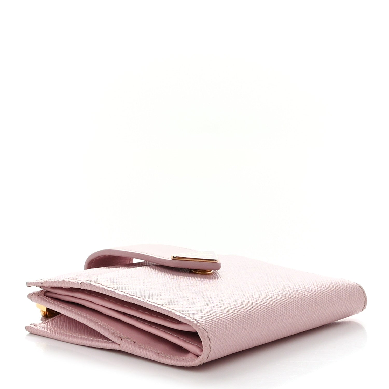 Prada Saffiano Small Triangle Wallet Alabastro 4 of 7