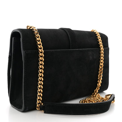 Saint Laurent Suede Fringe Small Monogram Satchel Black 3 of 11