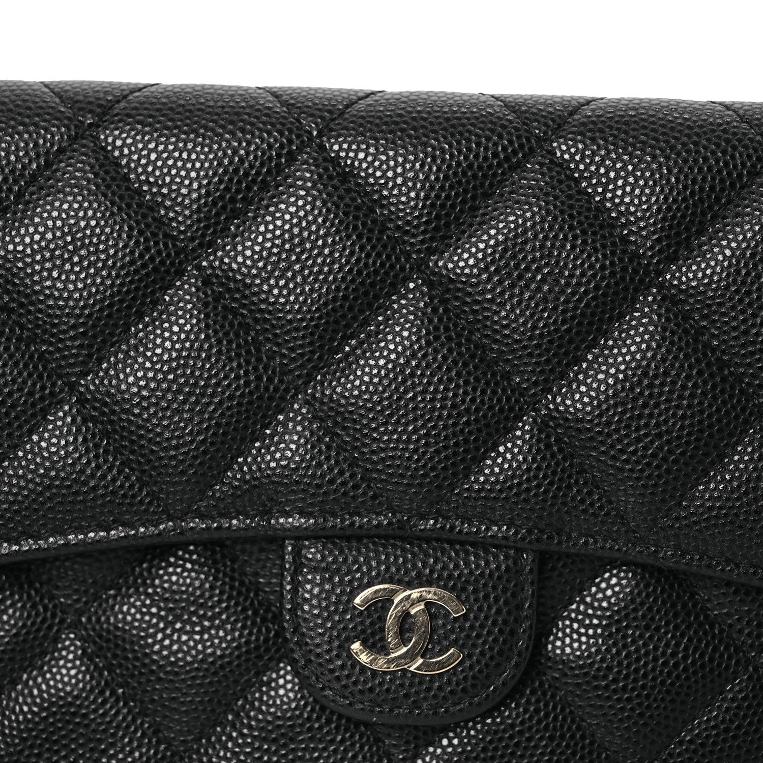 Chanel Caviar Quilted Flap Phone Holder With Chain Black 10 of 14